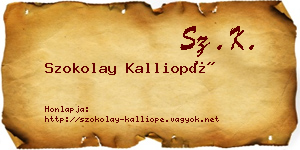 Szokolay Kalliopé névjegykártya